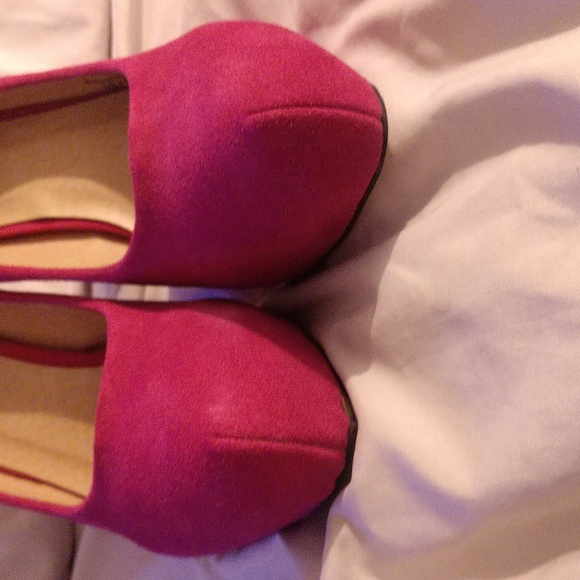 Pink 🩷 suede platform heels size 11 - Picture 15 of 16